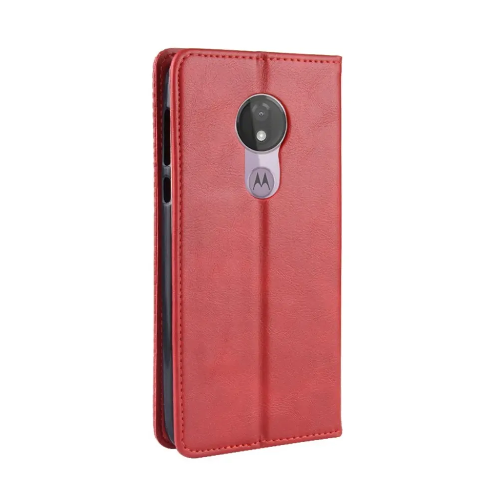 Motorola Moto G7 Power étui en cuir vintage - Rouge