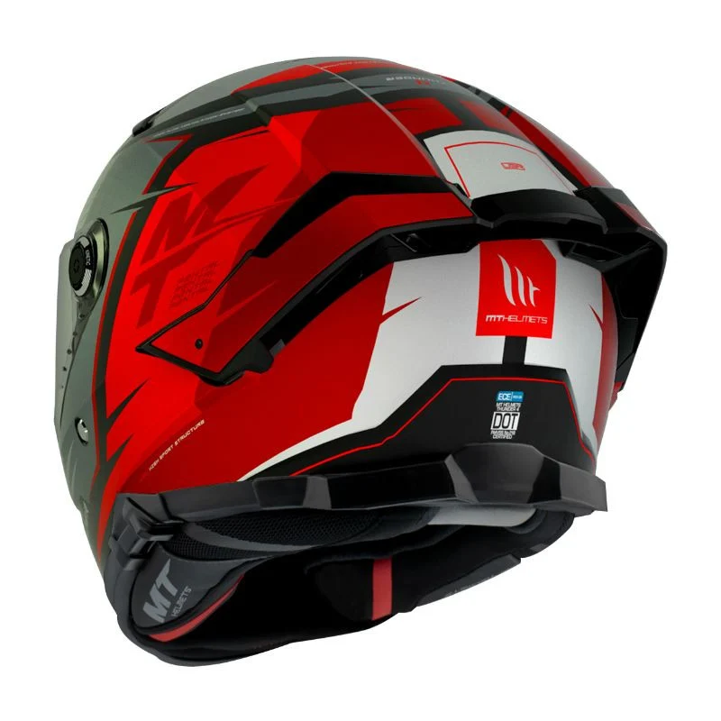 Casque intégral moto - Thunder gris rouge mat MT HELMETS