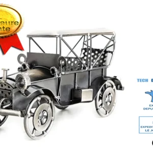 TD® MéTal RéTro ModèLe de Voiture Vintage Classique ModèLe de Voiture ModèLe Automobile antique Couleur: argent