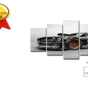 TD® Mur Art Photos Pour Salon 5 Pièces Ford Mustang Rtr Voiture Peinture Toile HD Imprimé sans cadre