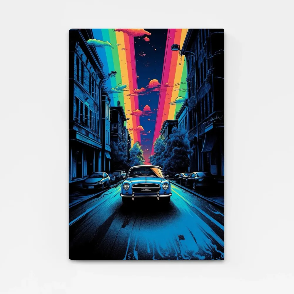 Tableau Voiture Retro Futuriste MusaArtGallery