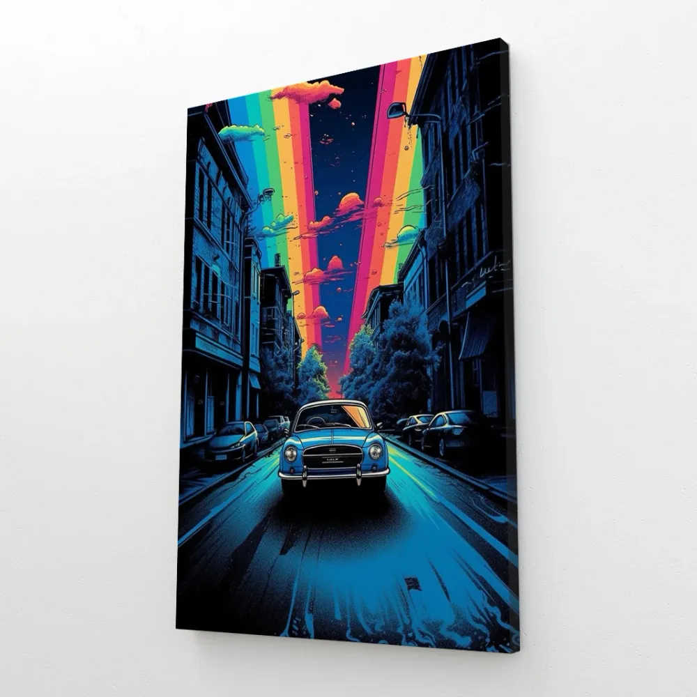 Tableau Voiture Retro Futuriste MusaArtGallery