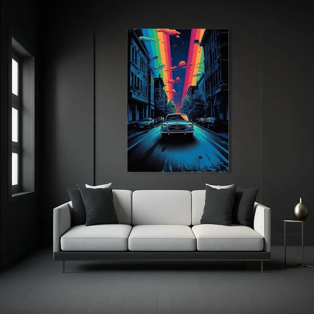 Tableau Voiture Retro Futuriste MusaArtGallery