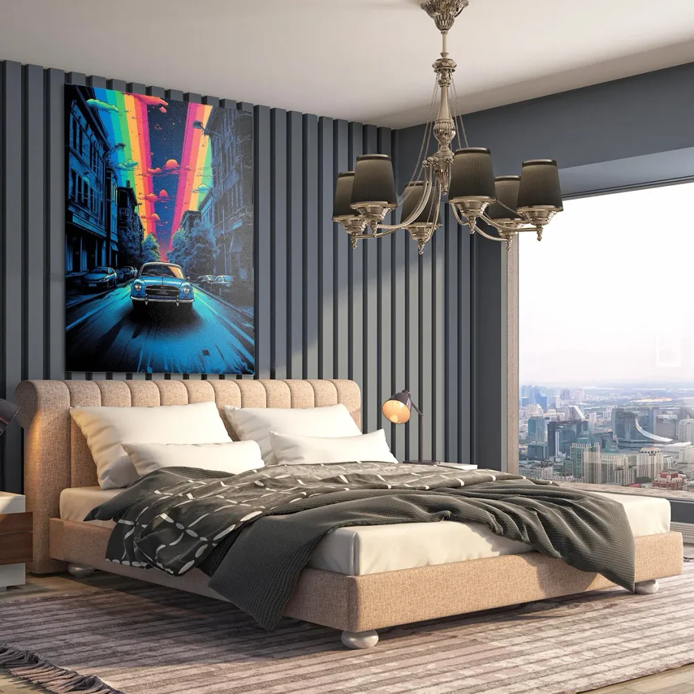 Tableau Voiture Retro Futuriste MusaArtGallery