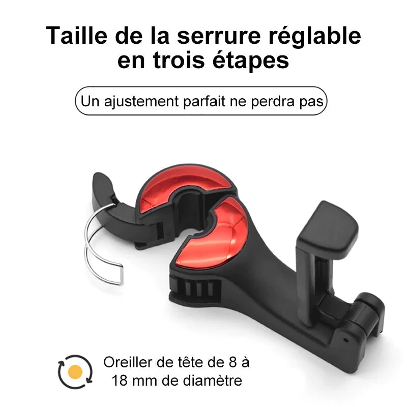 Crochet de Voiture pour Support d'Appui-tête noucadeaux