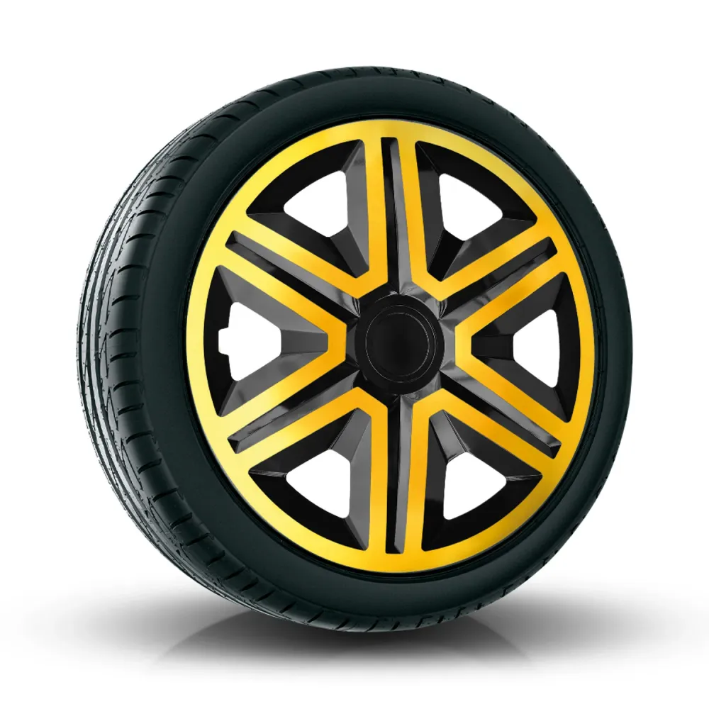 NRM ACTION Enjoliveurs double couleur pour jantes en acier de 15" Jeu de 4 enjoliveurs de roue pour voiture de tourisme Co...