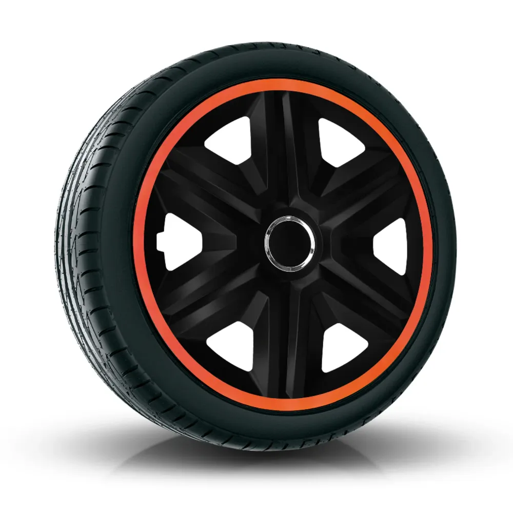 NRM Fast Lux Enjoliveurs de roue pour jantes en acier Jeu de 4 enjoliveurs bicolores pour voiture Véhicule automobile Conv...