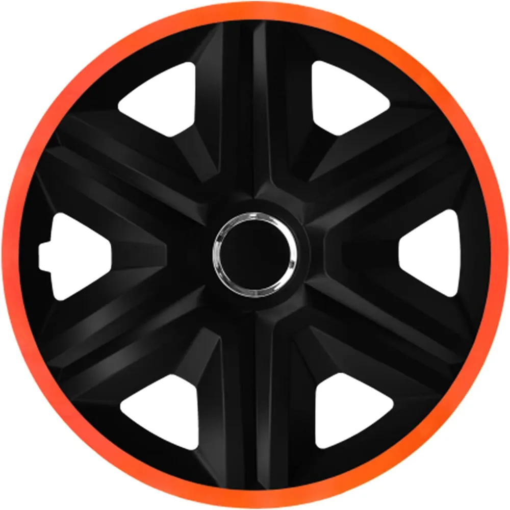 NRM Fast Lux Enjoliveurs de roue pour jantes en acier Jeu de 4 enjoliveurs bicolores pour voiture Véhicule automobile Conv...