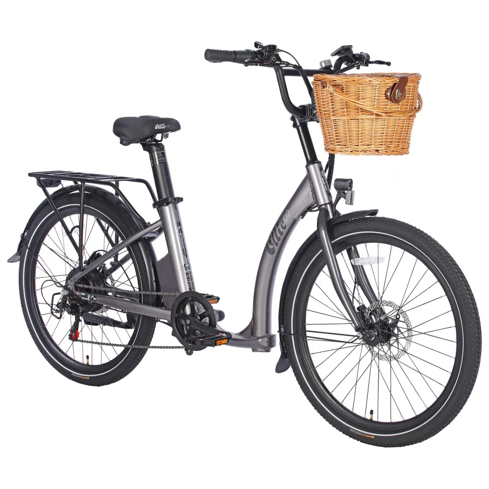 Vélo de ville électrique à cadre bas Curve d'Ollie (moteur 500 W/autonomie 56 km/vitesse maximale 32 km/h) - Argenté OLLIE...