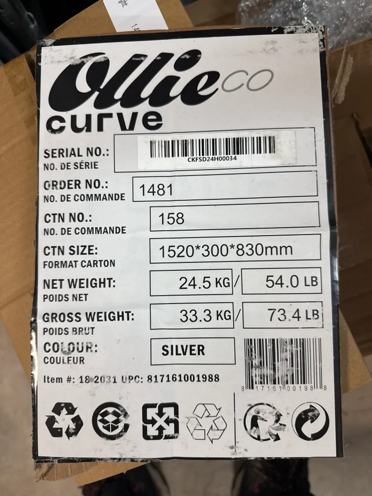 Vélo de ville électrique à cadre bas Curve d'Ollie (moteur 500 W/autonomie 56 km/vitesse maximale 32 km/h) - Argenté OLLIE...