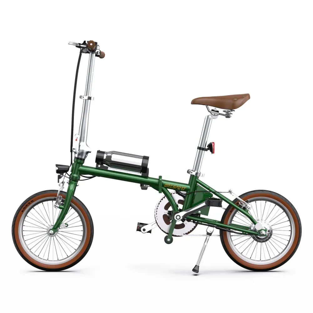 ONESPORT OT02 Vélo Électrique - Moteur 250W Batterie 36V5.2Ah Pliant 16po Roues - vert