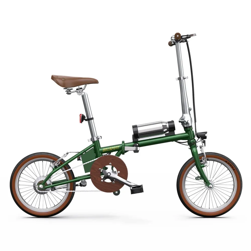 ONESPORT OT02 Vélo Électrique - Moteur 250W Batterie 36V5.2Ah Pliant 16po Roues - vert