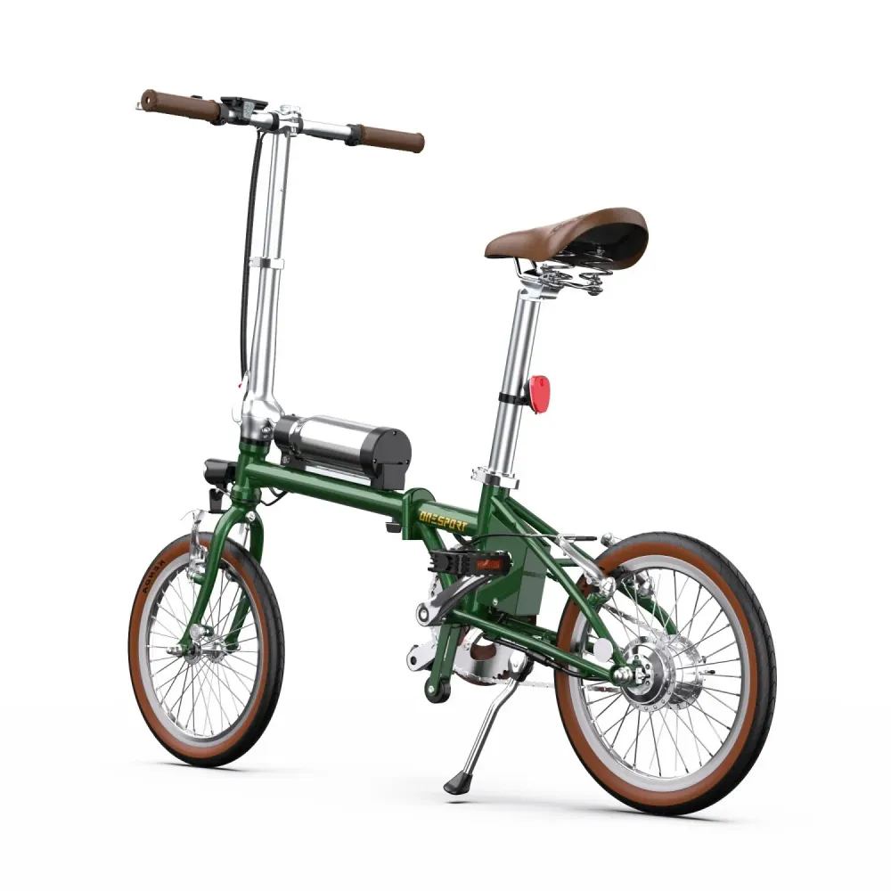 ONESPORT OT02 Vélo Électrique - Moteur 250W Batterie 36V5.2Ah Pliant 16po Roues - vert