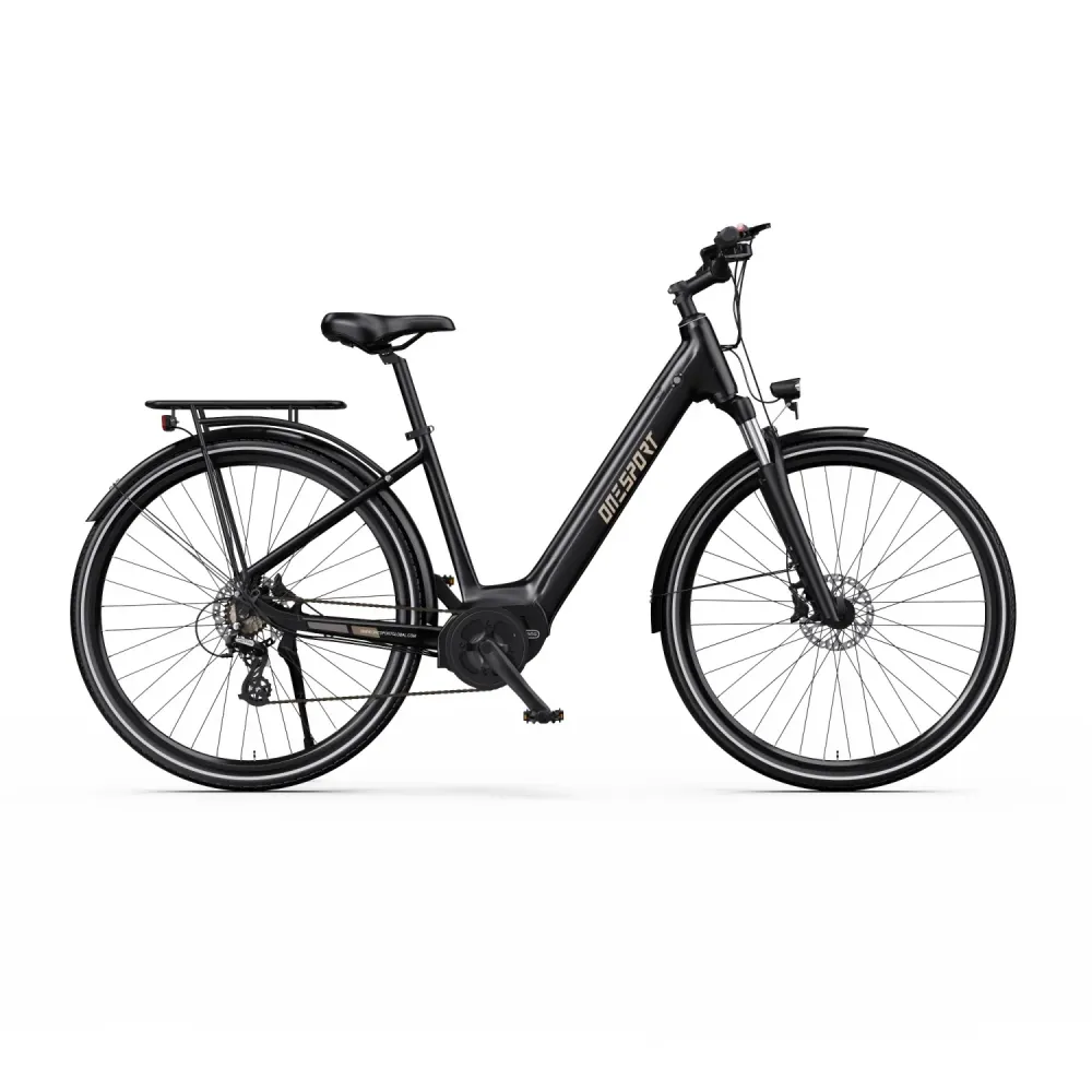 Onesport OT07 Vélo Électrique - Moteur 250W Batterie 36V14AH Pneus 27.5 Pouces Pneu Freins à Disque Hydrauliques - Noir