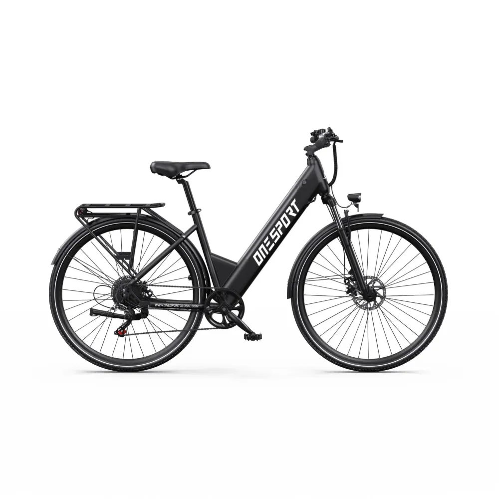 ONESPORT OT12 Vélo Électrique - Moteur 250W Batterie 36V13Ah Frein à Câble Roues 27,5po - Gris