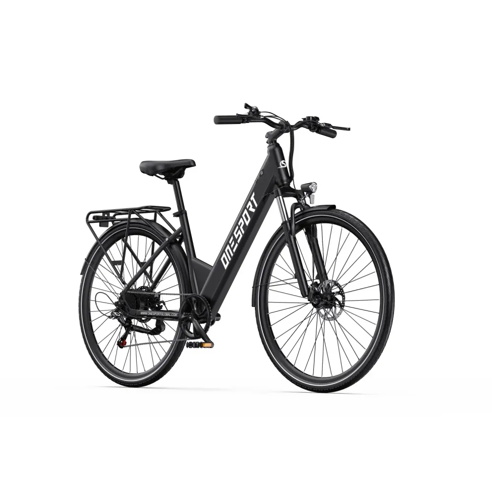 ONESPORT OT12 Vélo Électrique - Moteur 250W Batterie 36V13Ah Frein à Câble Roues 27,5po - Gris