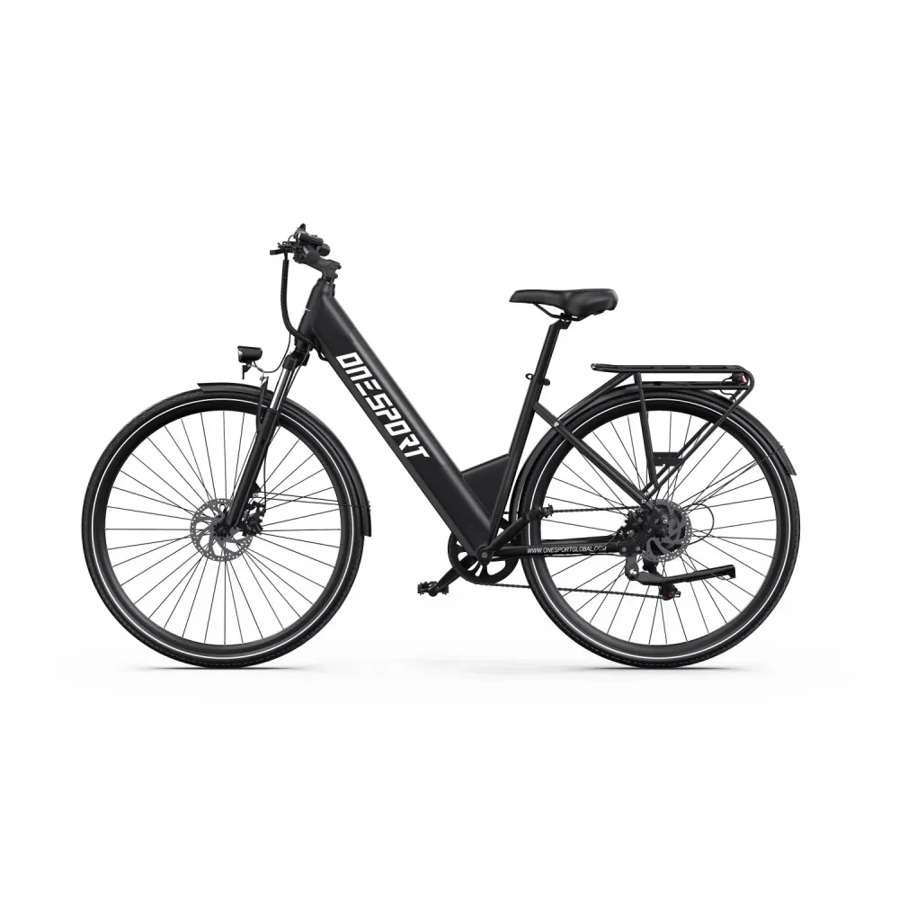 ONESPORT OT12 Vélo Électrique - Moteur 250W Batterie 36V13Ah Frein à Câble Roues 27,5po - Gris