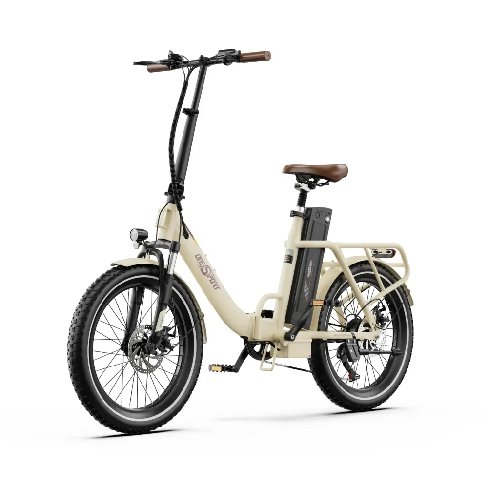 Vélo électrique ONESPORT OT16-2 - Cadre pliable en acier, moteur 250 W, batterie 48 V 17 Ah, pneus 20 pouces, freins à dis...
