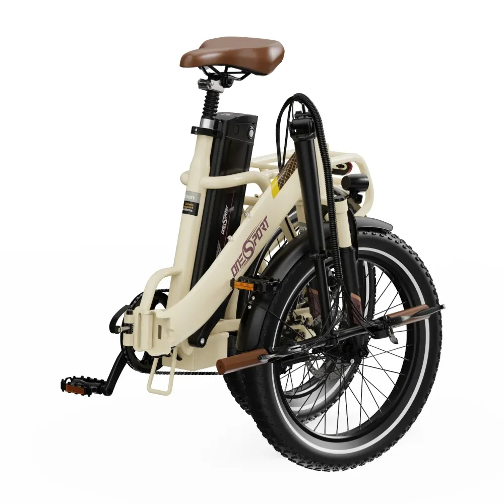 Vélo électrique ONESPORT OT16-2 - Cadre pliable en acier, moteur 250 W, batterie 48 V 17 Ah, pneus 20 pouces, freins à dis...
