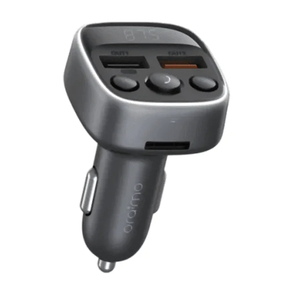 Oraimo OCC-32D – Transmetteur FM Bluetooth avec Double USB & Charge Rapide 18W pour Voiture