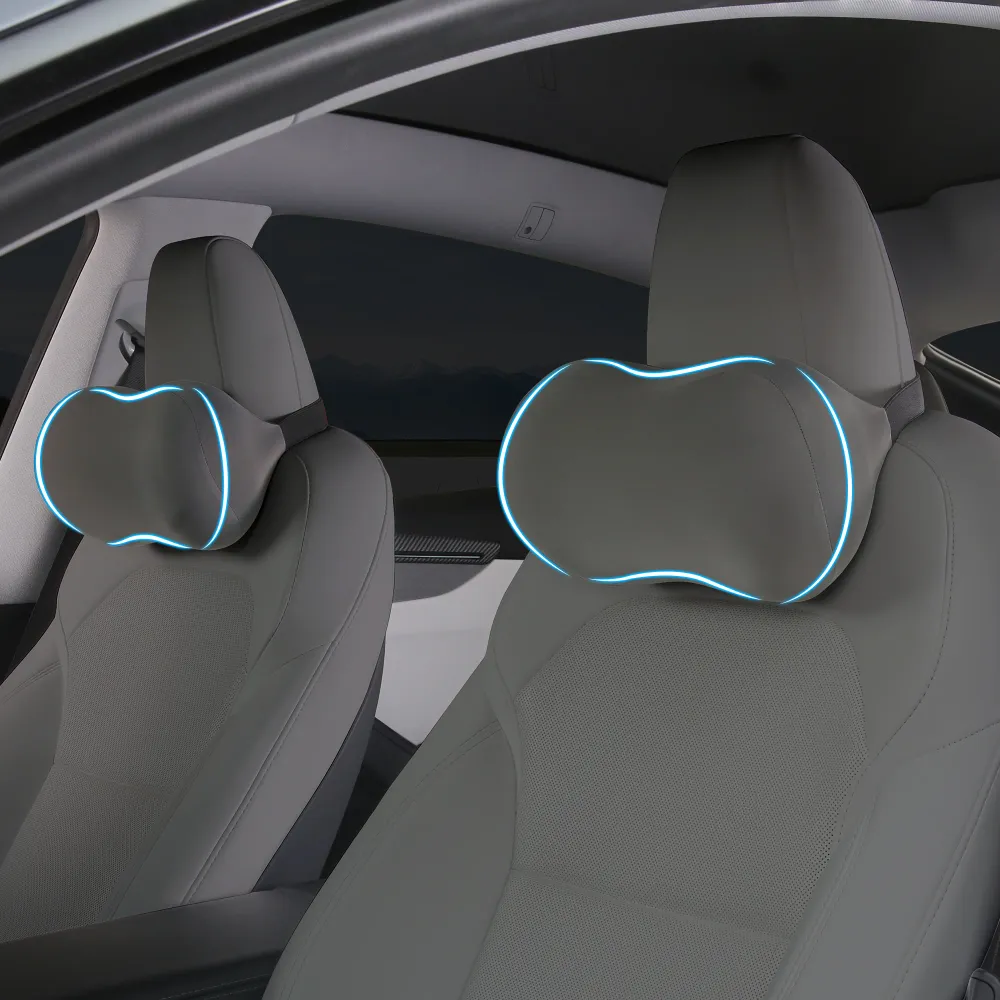Oreiller d'appui-tête de voiture pour le soutien du cou, oreiller de cou de voiture en mousse à mémoire de forme, ajusteme...