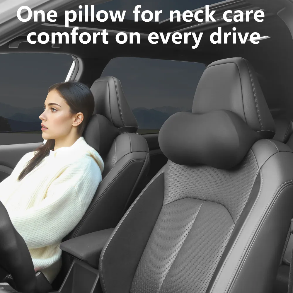 Oreiller d'appui-tête de voiture pour le soutien du cou, oreiller de cou de voiture en mousse à mémoire de forme, ajusteme...