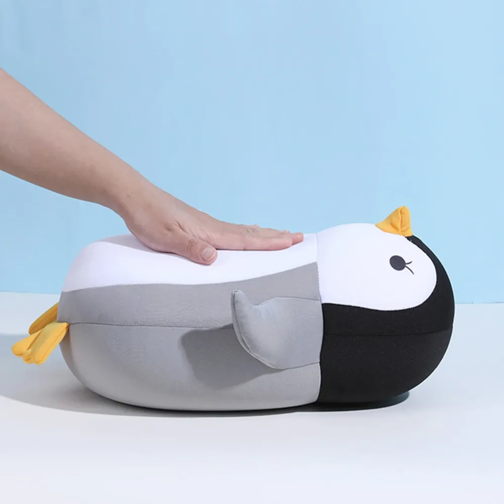 TD® Oreiller en forme de U dessin animé forme de pingouin relaxation cervical nuque cou voyage avion voiture mousse coussi...