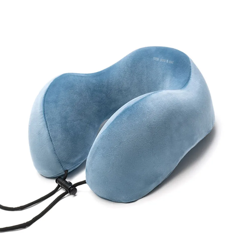 TD® oreiller de voyage cervical argent pour bébé velours forme de U confort relaxation avion voiture coussin nuque cervica...
