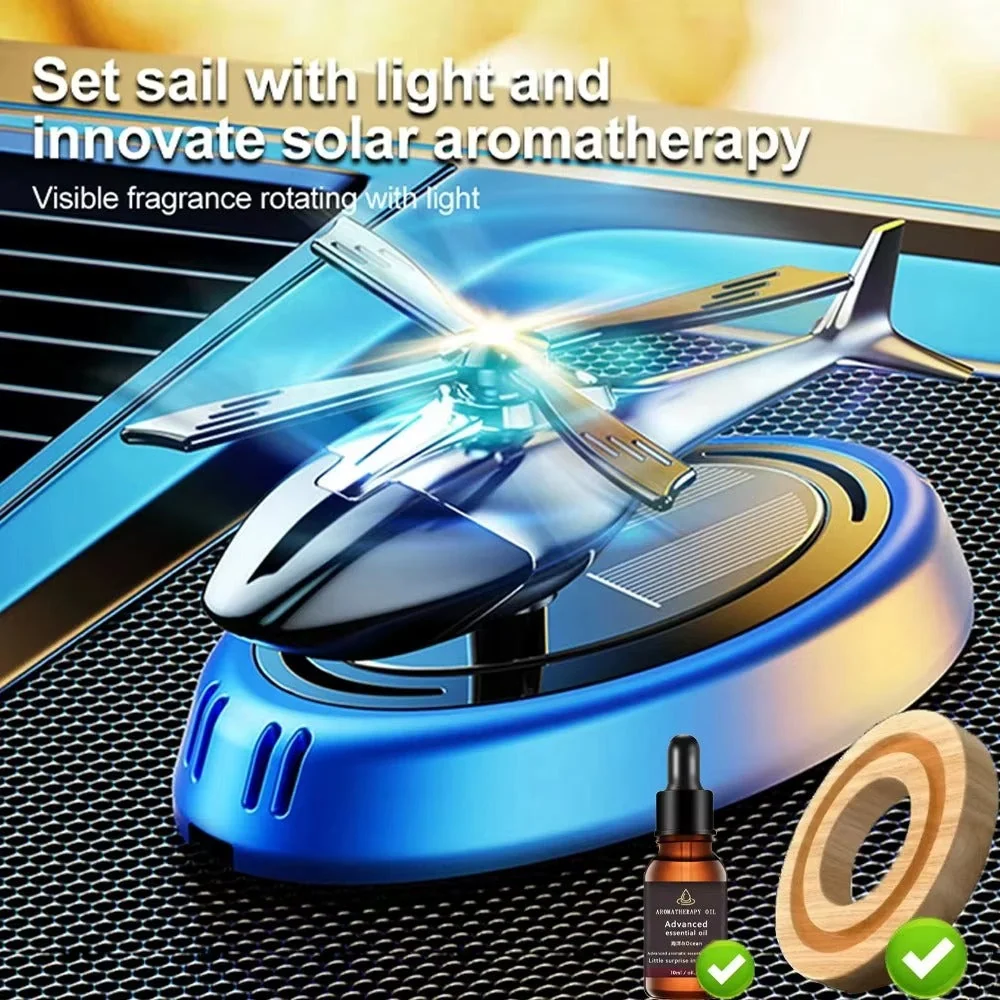 Désodorisant Solaire pour Voiture – Hélicoptère Rotatif Aromathérapie Oula Shop