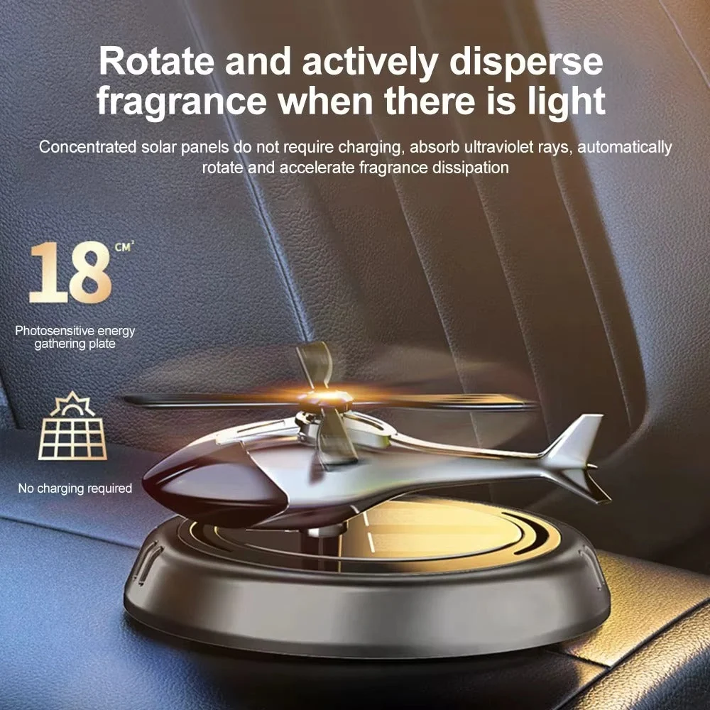 Désodorisant Solaire pour Voiture – Hélicoptère Rotatif Aromathérapie Oula Shop