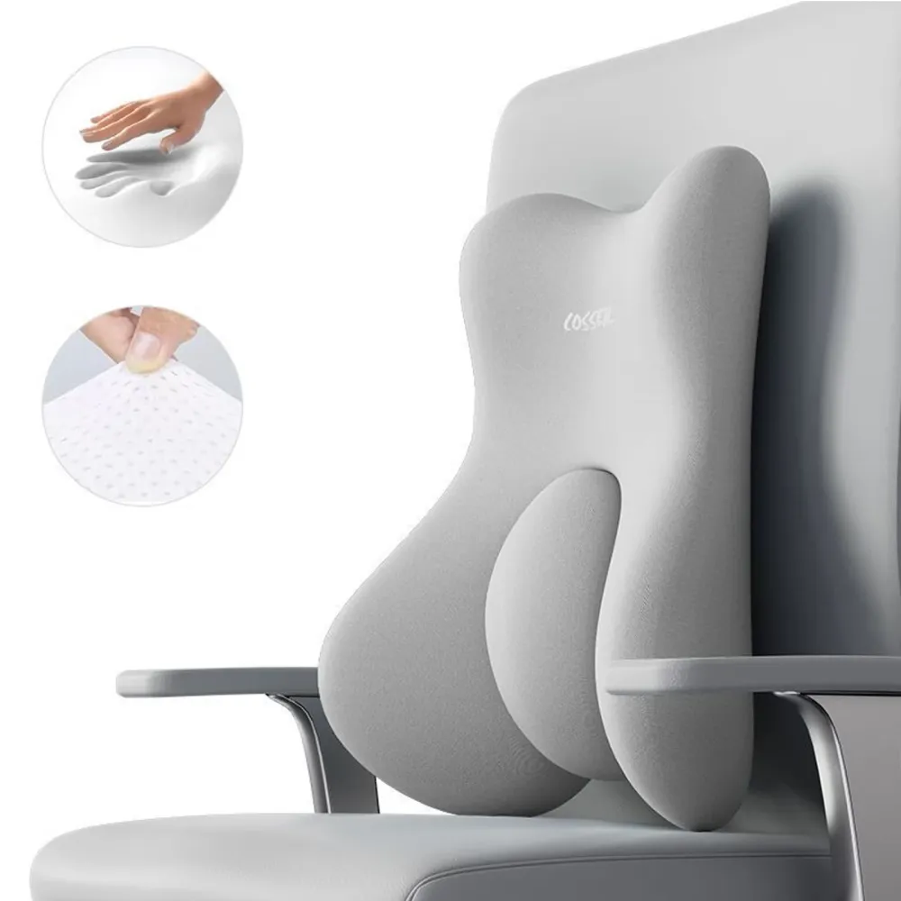 oussin lombaire 42x38x14cm support lombaire de voiture en mousse à mémoire de forme dossier ergonomique bureaux coussin lo...