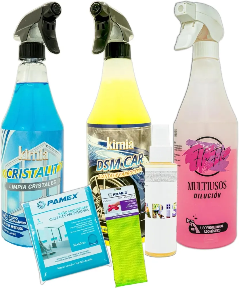 PACK - J'aime ma voiture MINI - Voiture DSM + Flu Flú Multi-usages + Cristalit + Désodorisant PETIT Glamour Parfum + Assor...
