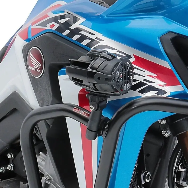 Pack :phare additionnel LED moto avec Rehausse 40mm pour guidons Ø 22mm
