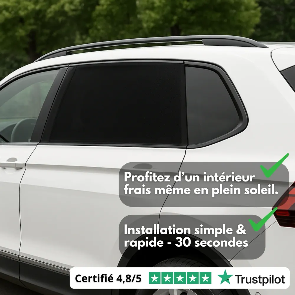 Pare-Soleil Arrière Voiture Universel UVW 26 PRO (2pcs) – Anti-UV & Anti-Chaleur
