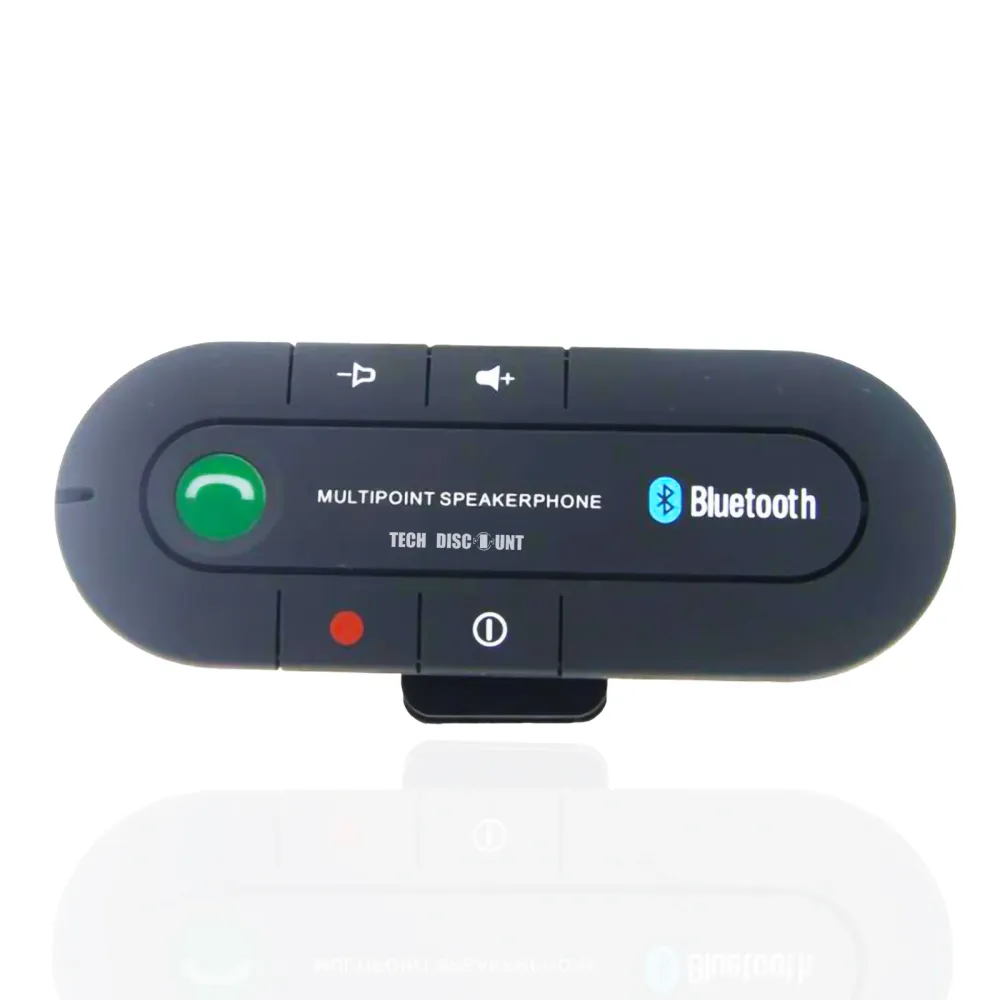 TD® Pare-soleil de voiture Bluetooth voiture téléphone mains libres Bluetooth version 4.1 récepteur Bluetooth