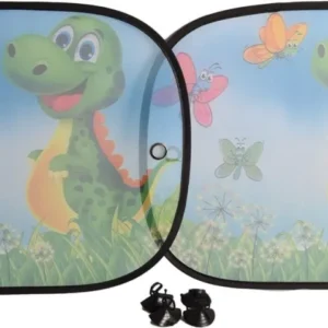 Pare-soleil de voiture, protection UV, 2 pièces, pour vitres latérales de voiture - Dinosaure