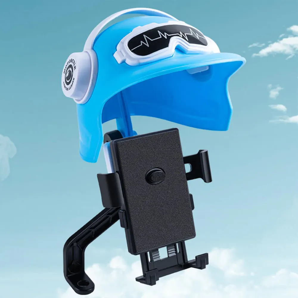 Petit support de téléphone pour casque Support de téléphone pour vélo électrique Matière plastique Support de navigation d...