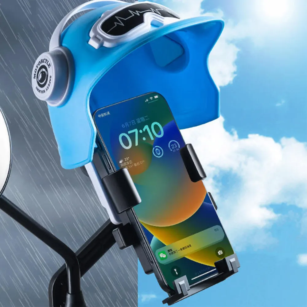 Petit support de téléphone pour casque Support de téléphone pour vélo électrique Matière plastique Support de navigation d...