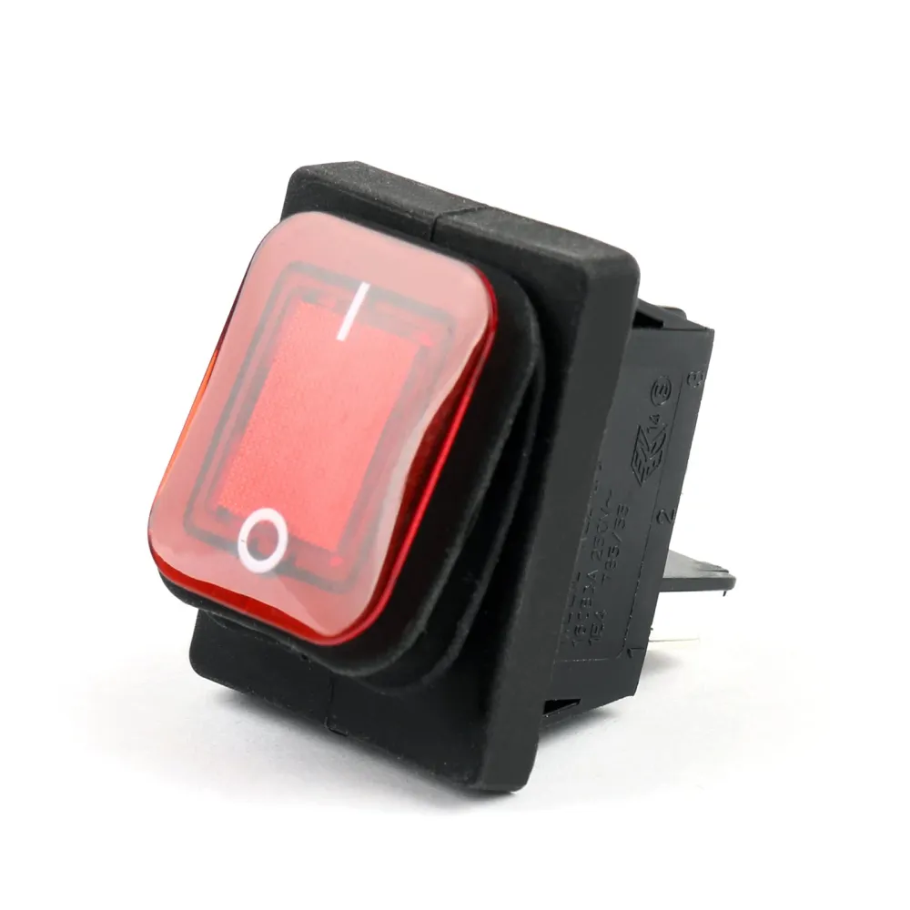 1 pièces RLEIL RL2-102 étanche IP65 interrupteur à bascule de voiture 4Pin marche/arrêt 125/250VAC rouge