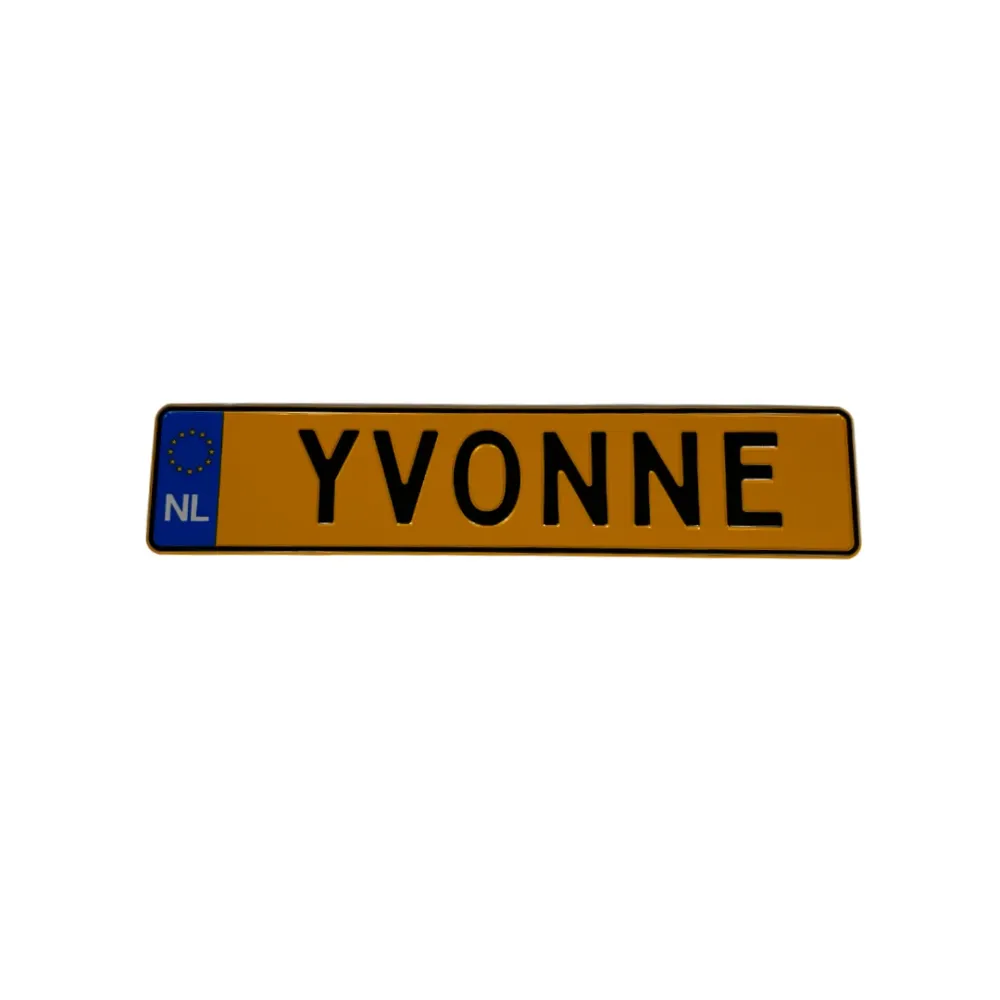 Plaque d'immatriculation de voiture personnalisée