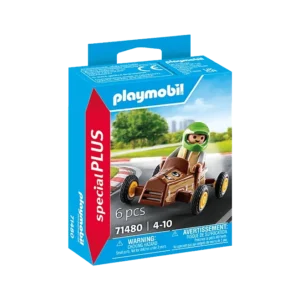 Enfant avec voiture de karting PLAYMOBIL