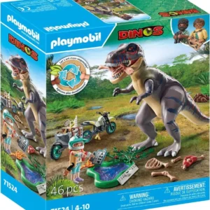Explorateur avec moto et tyrannosaure PLAYMOBIL