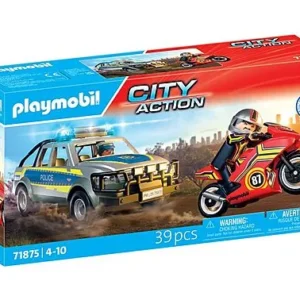 Pick-up de police et moto - City Action PLAYMOBIL