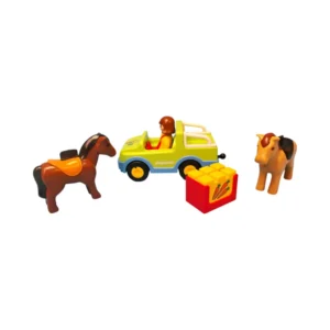 Playmobil 1.2.3 - Voiture fermier et ses chevaux