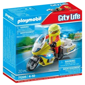 Urgentiste avec moto et effet lumineux - City Life PLAYMOBIL