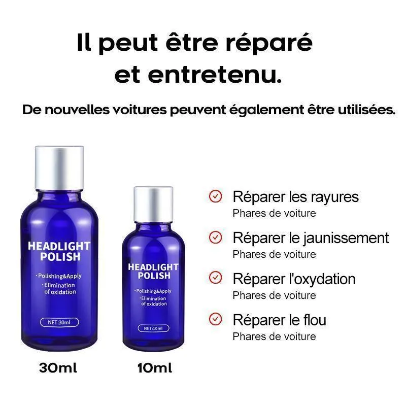 Liquide de Réparation Phare de Voiture Plusgenial