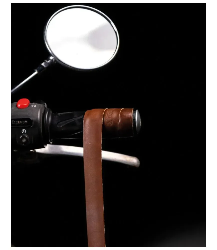 Poignées moto Trip Machine Marron Cognac