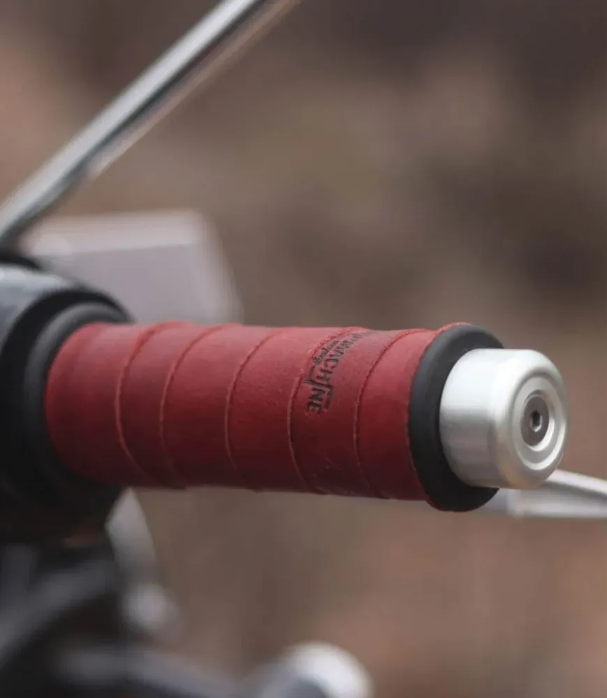 Poignées Vintage Moto Trip Machine - Cherry Red
