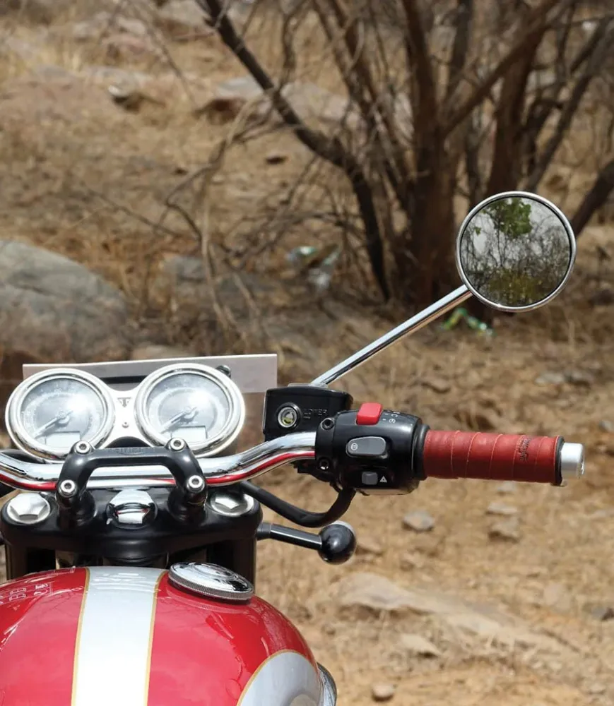 Poignées Vintage Moto Trip Machine - Cherry Red