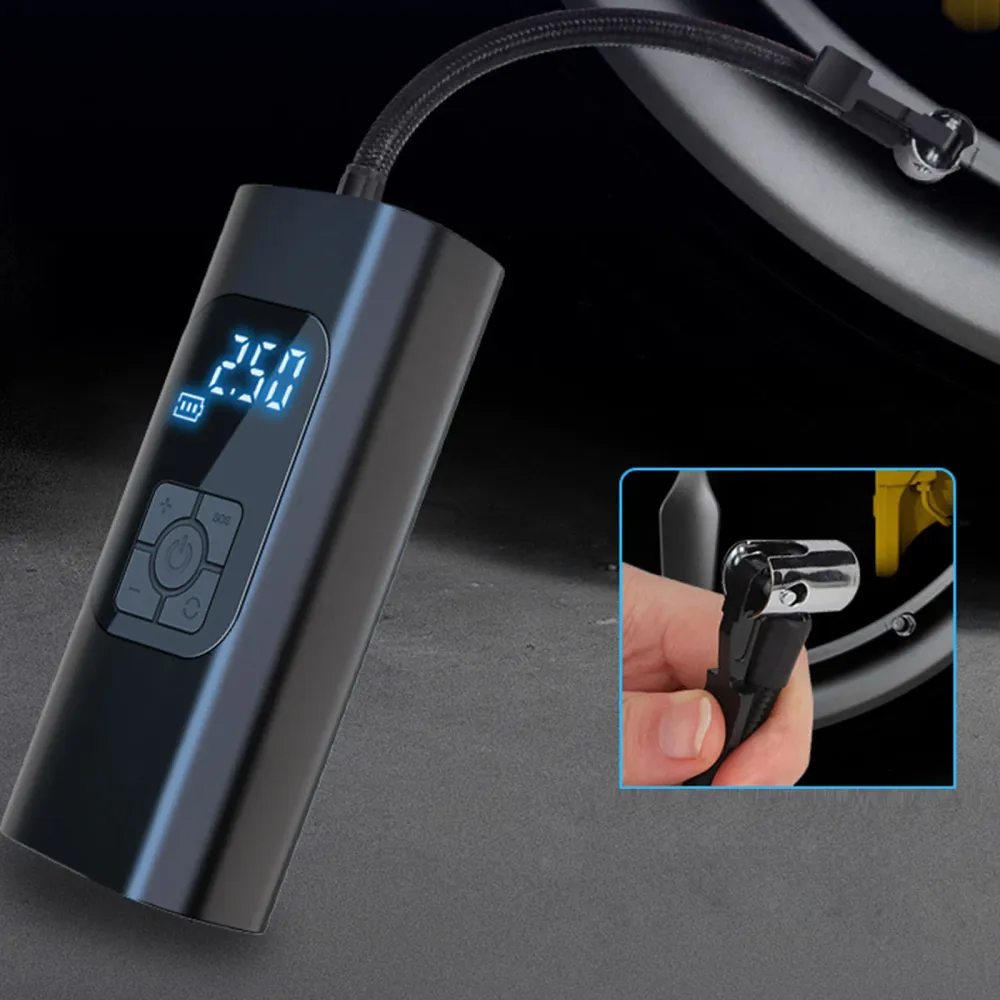 TD® Pompe à air de voiture Pompe à air de pneu portable Pompe à air électrique sans fil pour voiture Pompe à air Pompe à a...